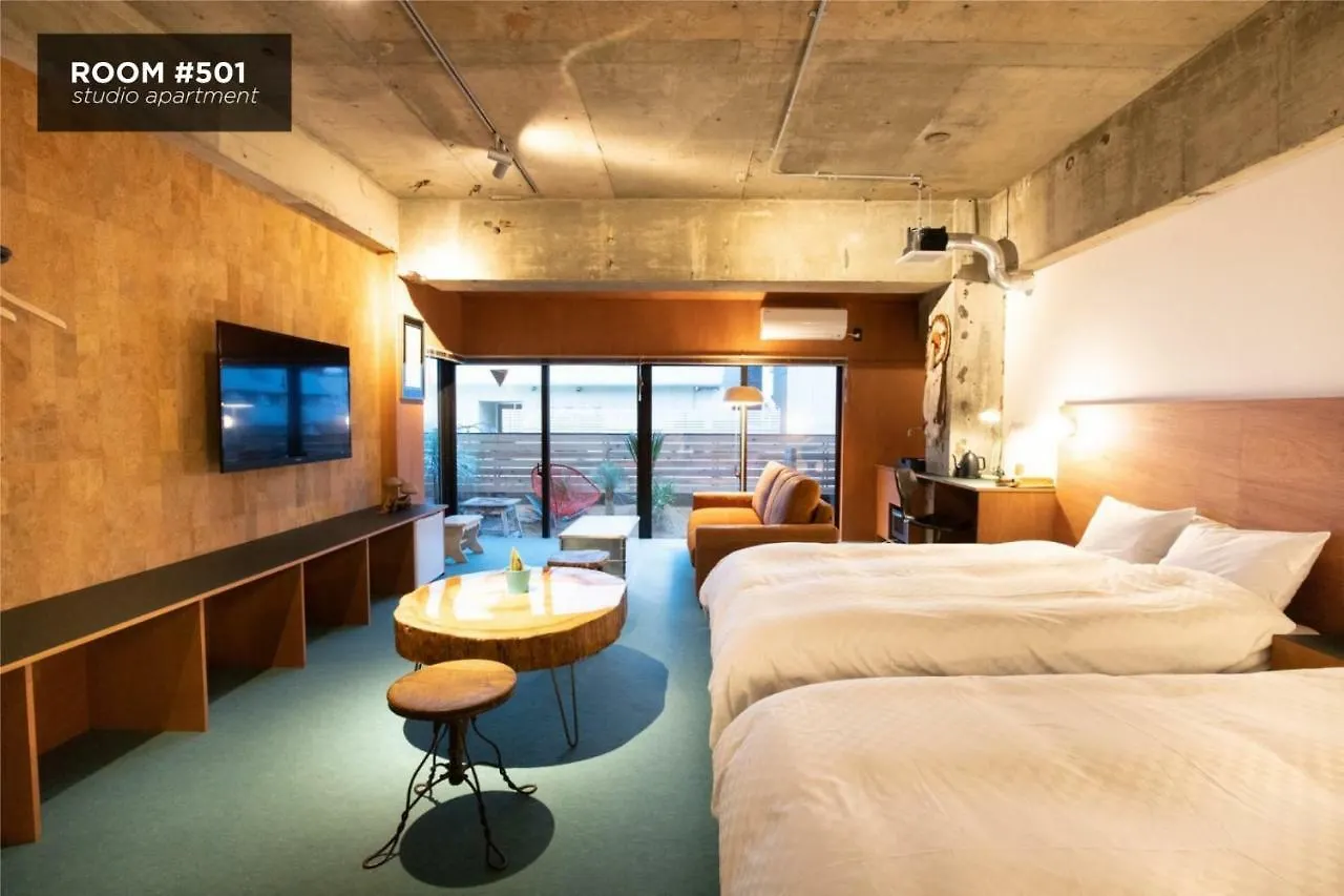 Earthmans Amemura Oszaka Apartmanhotel